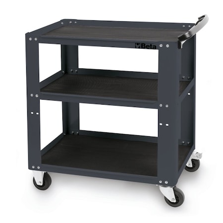 Beta Tool Cart, Steel, 440 lbs Load Capacity, 3 Shelves, 31.5 in L, 17.72 in W, 35.4 in H 051000002